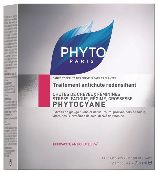 Phyto Phytocyane Hair Treatment 12 Ampules (0.25 Oz) #26722 3 Phyto Phytocyane Hair Treatment 12 Ampules (0.25 Oz) #26722