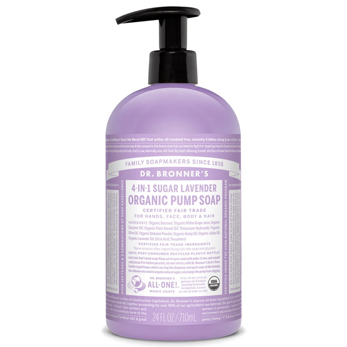 Dr. Bronner's Sugar Lavender Organic Pump Soap (24 Oz) #10066441 3 Dr. Bronner's Sugar Lavender Organic Pump Soap (24 Oz) #10066441