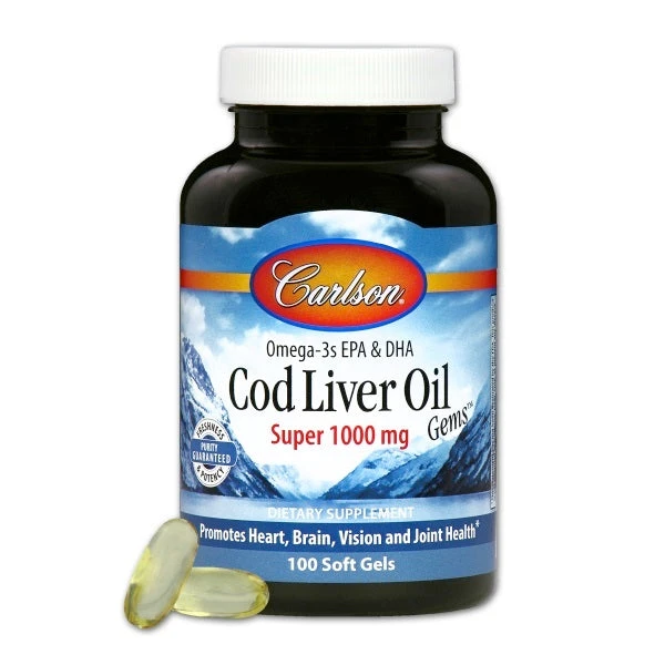 Carlson Carlson Super 1000mg Cod Liver Oil (100 Count) #7647 3 Carlson Carlson Super 1000mg Cod Liver Oil (100 Count) #7647