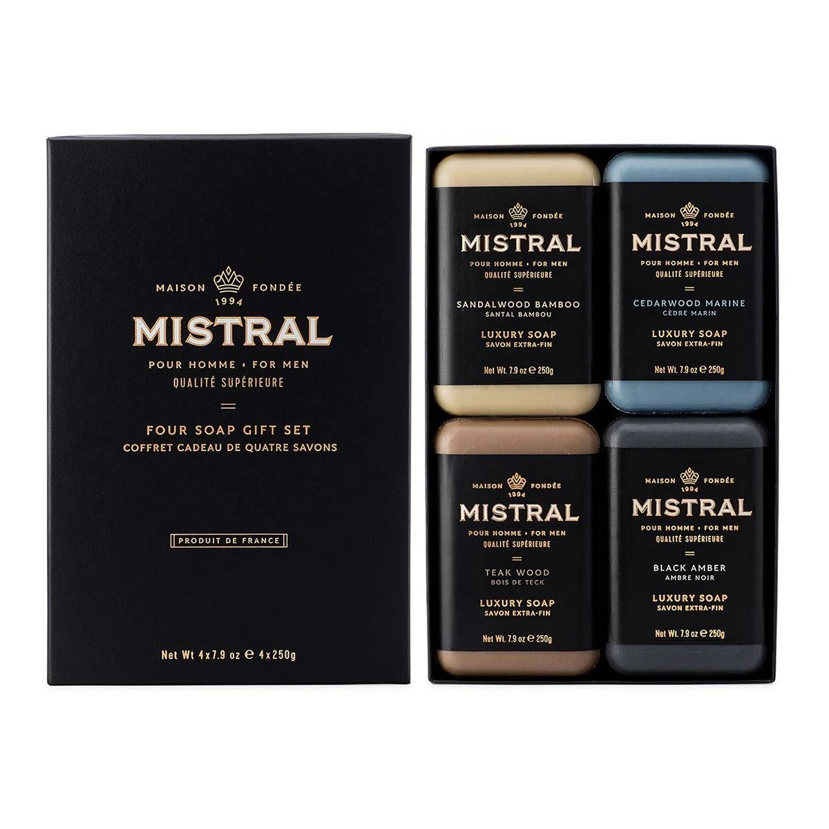 Mistral Mens 4 Soap Gift Set (8.8 Oz) #10077027 2 Mistral Mens 4 Soap Gift Set (8.8 Oz) #10077027