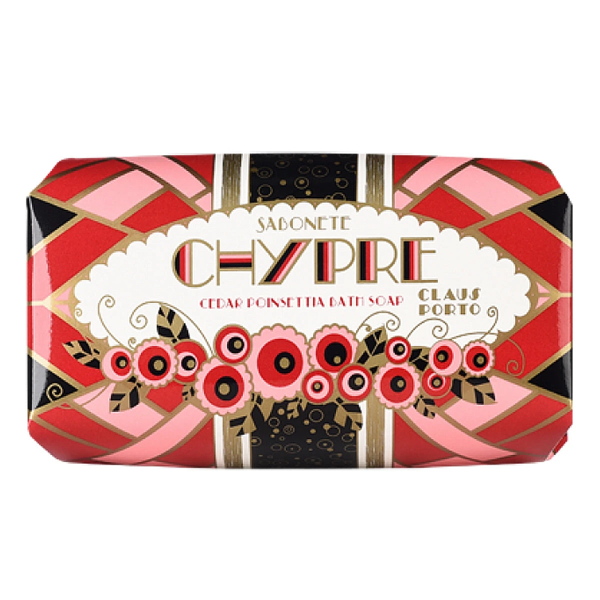 Claus Porto Chypre Cedar Poinsettia Bar Soap (5.3 Oz) #10072305 3 Claus Porto Chypre Cedar Poinsettia Bar Soap (5.3 Oz) #10072305