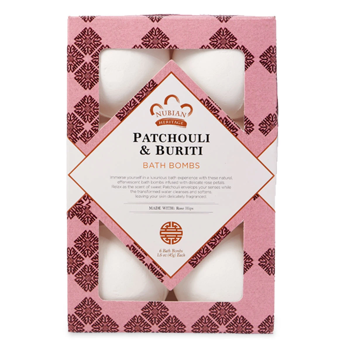 Nubian Heritage Patchouli + Buriti Bath Bombs (6 Count) #10078149 3 Nubian Heritage Patchouli + Buriti Bath Bombs (6 Count) #10078149