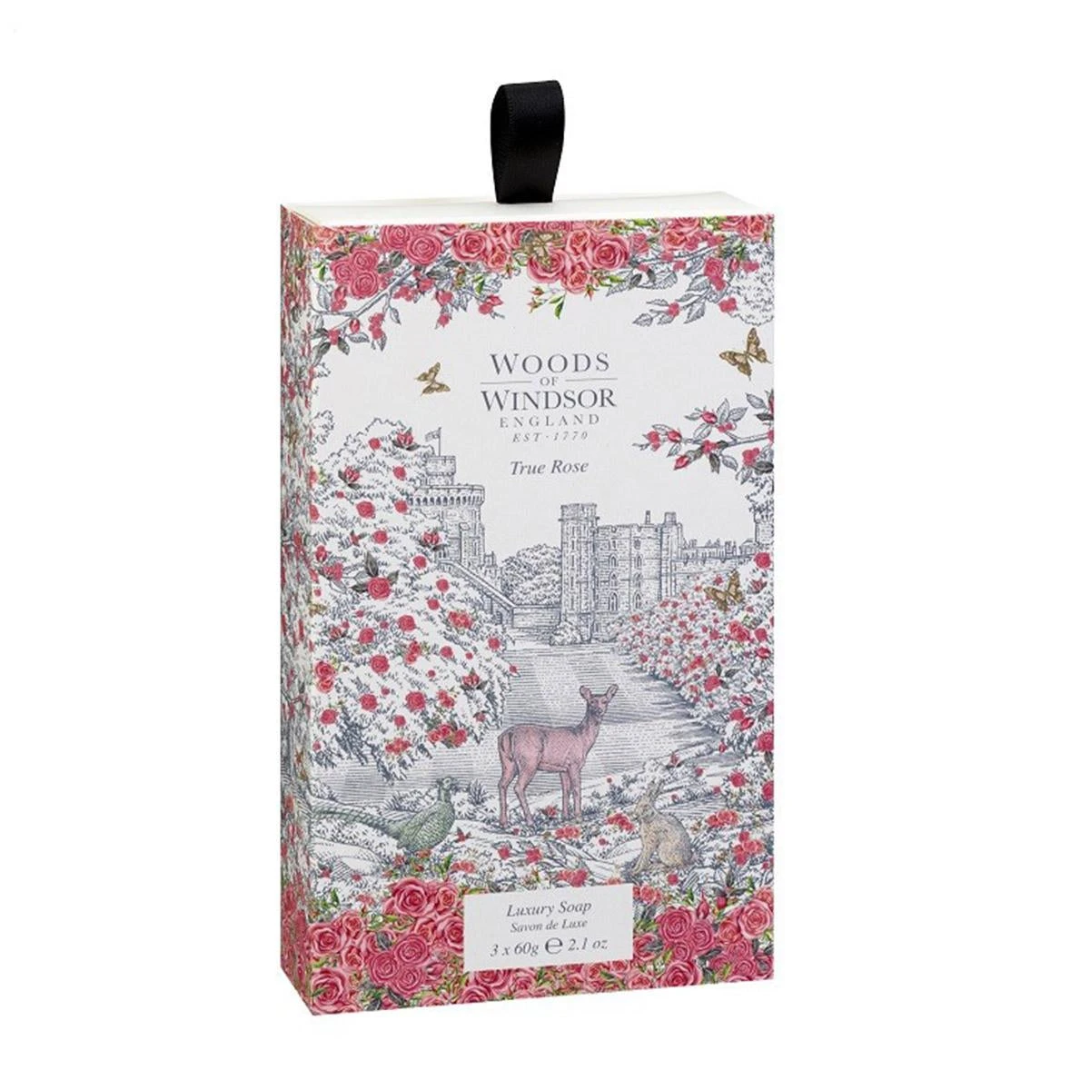 Woods Of Windsor True Rose Fine English Soap (Box Of 3) (2.1 Oz) #1926 3 Woods Of Windsor True Rose Fine English Soap (Box Of 3) (2.1 Oz) #1926