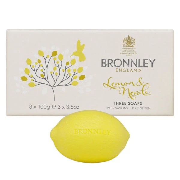 Bronnley Lemon + Neroli Soap Set (3.53 Oz) #10065078 3 Bronnley Lemon + Neroli Soap Set (3.53 Oz) #10065078