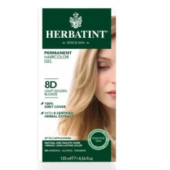 Herbatint 8D Light Golden Blonde Permanent Hair Color Gel (4.5 Fl Oz) #12010