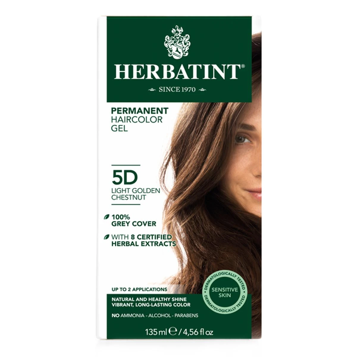 Herbatint 5D Light Golden Chestnut Permanent Hair Color Gel (4.5 Fl Oz) #12011 3 Herbatint 5D Light Golden Chestnut Permanent Hair Color Gel (4.5 Fl Oz) #12011