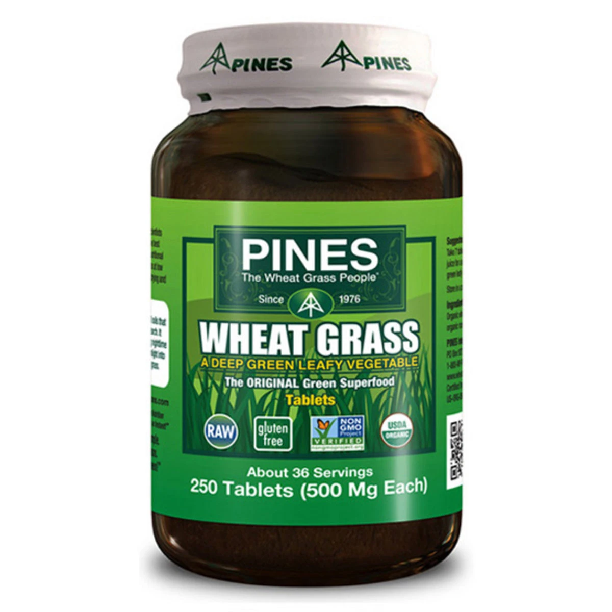 Pines Wheat Grass 500mg Tabs (250 Count) #22754 3 Pines Wheat Grass 500mg Tabs (250 Count) #22754