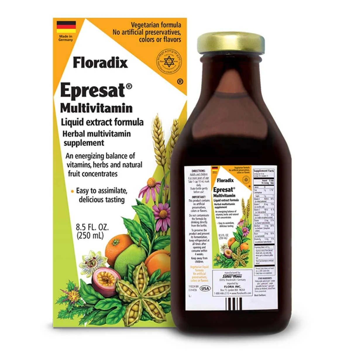 Salus Haus Floradix Epresat Multivitamin (8.5 Fl Oz) #4950 3 Salus Haus Floradix Epresat Multivitamin (8.5 Fl Oz) #4950