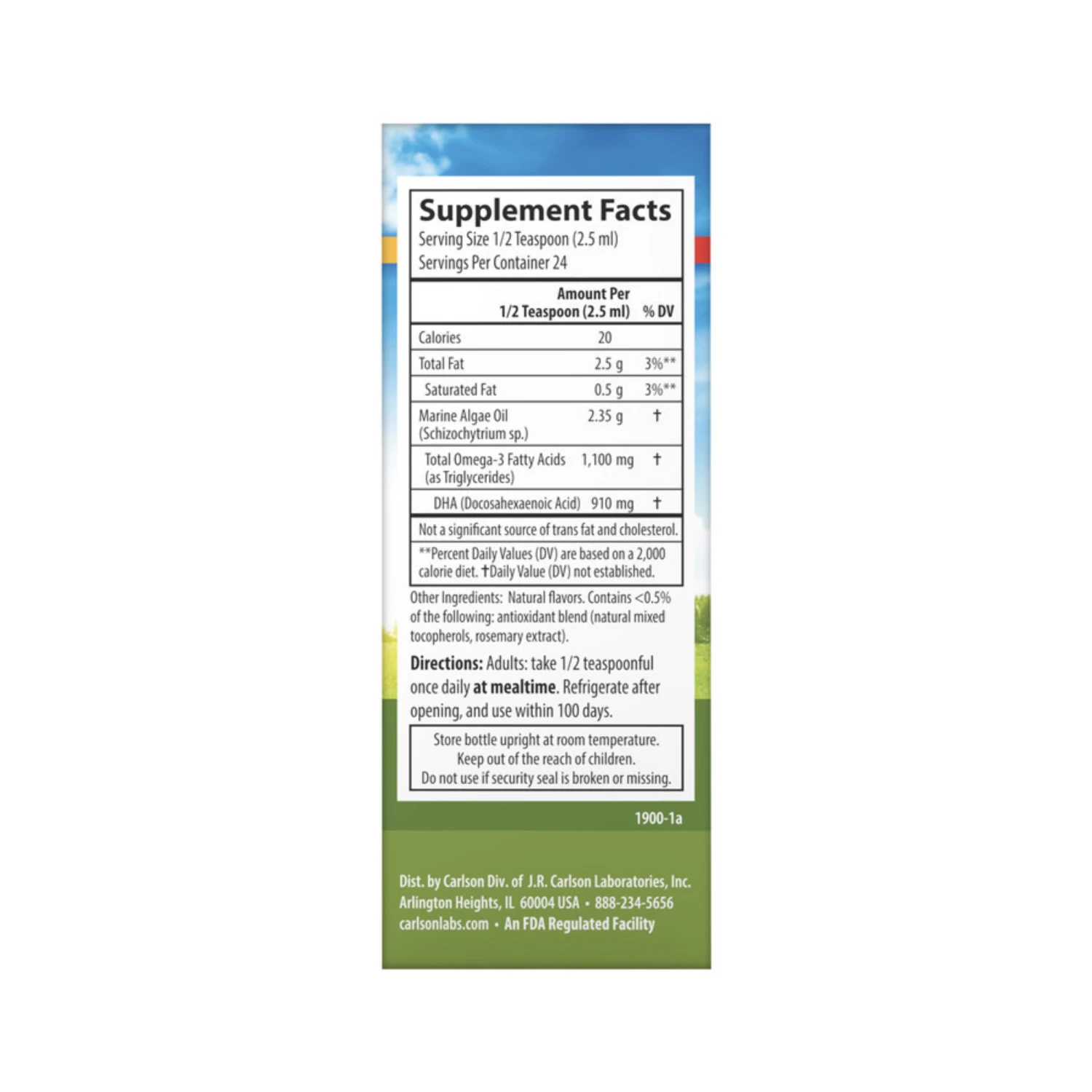 Carlson Vegetarian DHA 910mg (2 Fl Oz) #10086108 4 Carlson Vegetarian DHA 910mg (2 Fl Oz) #10086108 - Image 2