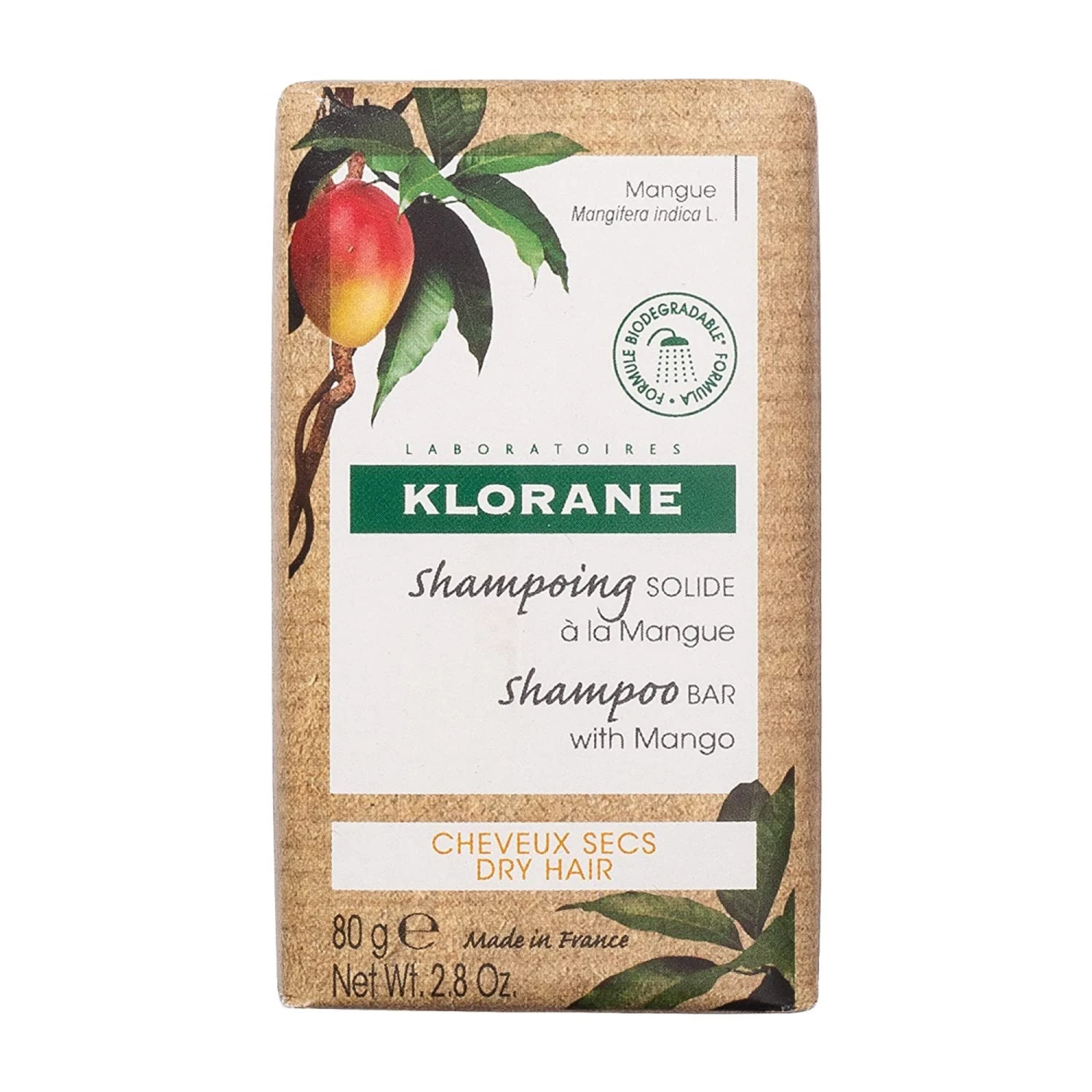 Klorane Mango Butter Shampoo Bar (80 G) #10084341 3 Klorane Mango Butter Shampoo Bar (80 G) #10084341