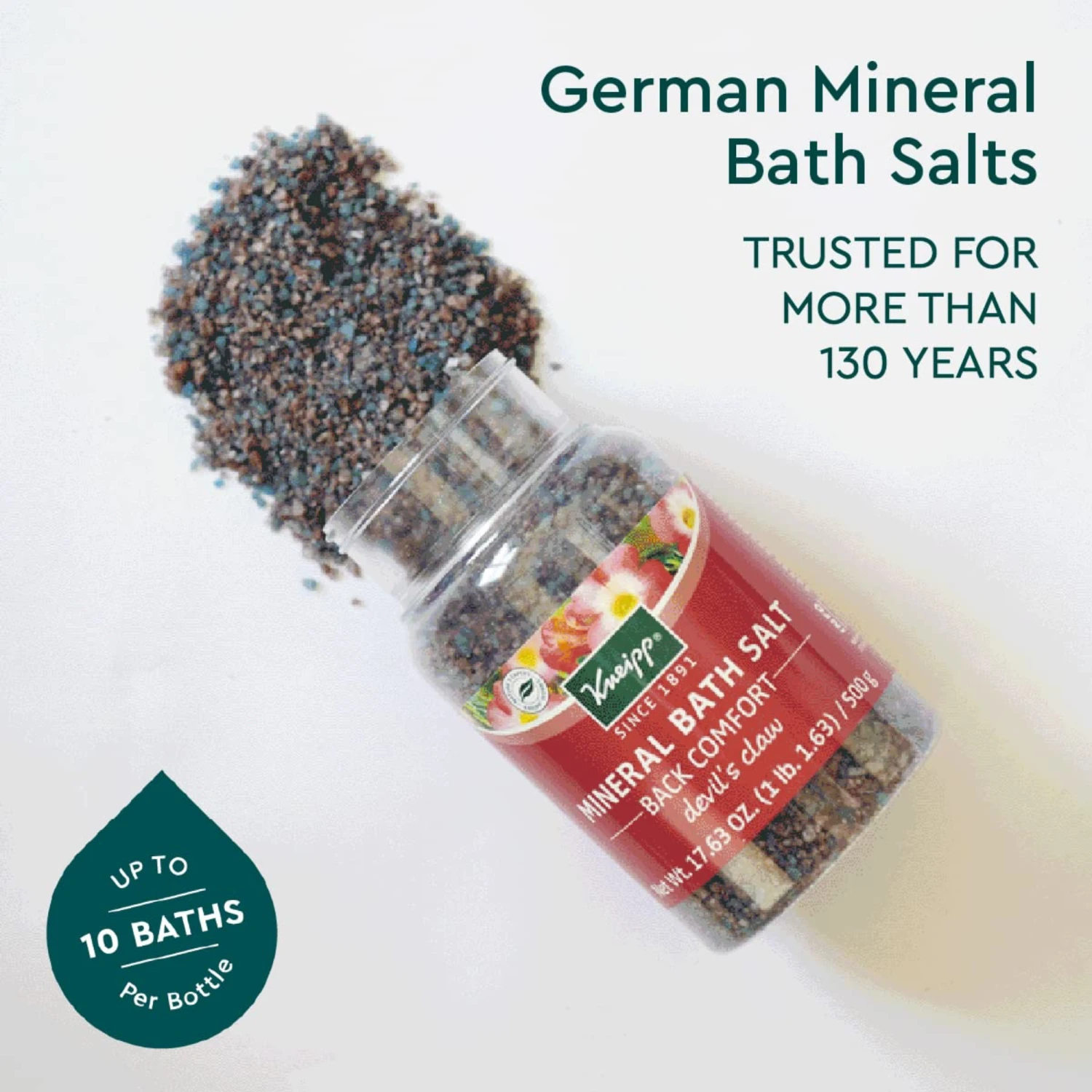 Kneipp Devil's Claw Back Comfort Mineral Bath Salts (17.63 Oz) #10085877 4 Kneipp Devil's Claw Back Comfort Mineral Bath Salts (17.63 Oz) #10085877 - Image 2