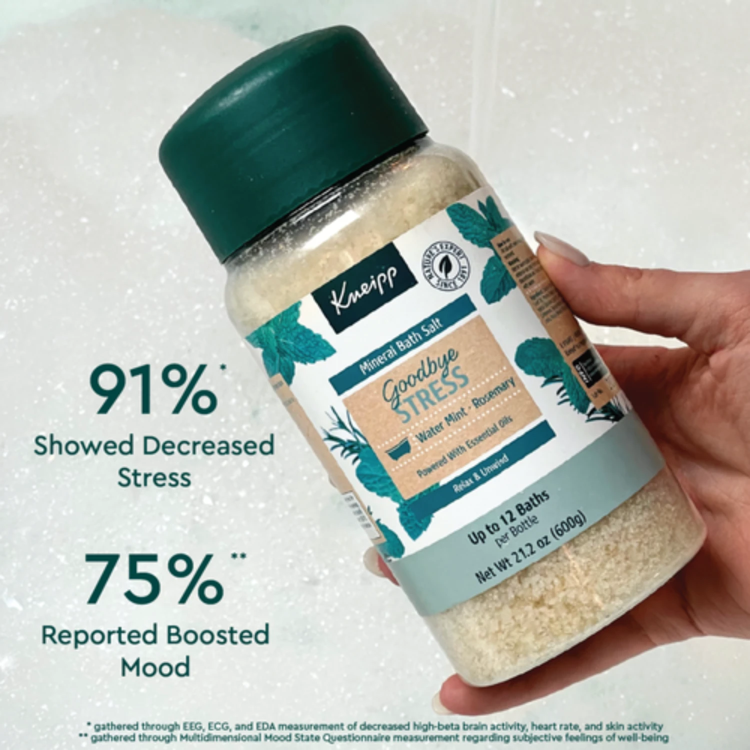Kneipp Water Mint & Rosemary Goodbye Stress Mineral Bath Salts (21.2 Oz) #10085317 4 Kneipp Water Mint & Rosemary Goodbye Stress Mineral Bath Salts (21.2 Oz) #10085317 - Image 2
