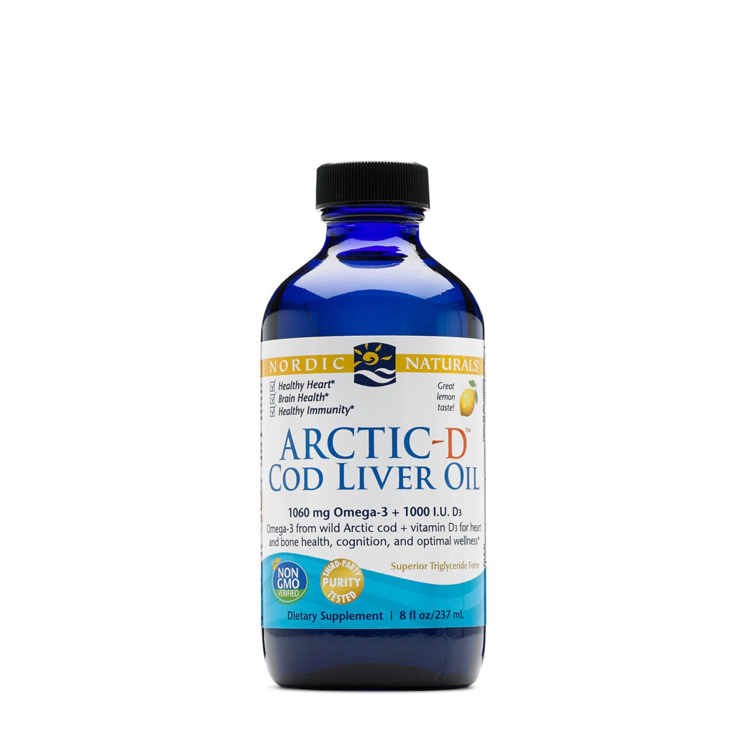 Nordic Naturals Arctic-D Cod Liver Oil (Lemon Flavored) (8 Fl Oz) #31164 3 Nordic Naturals Arctic-D Cod Liver Oil (Lemon Flavored) (8 Fl Oz) #31164