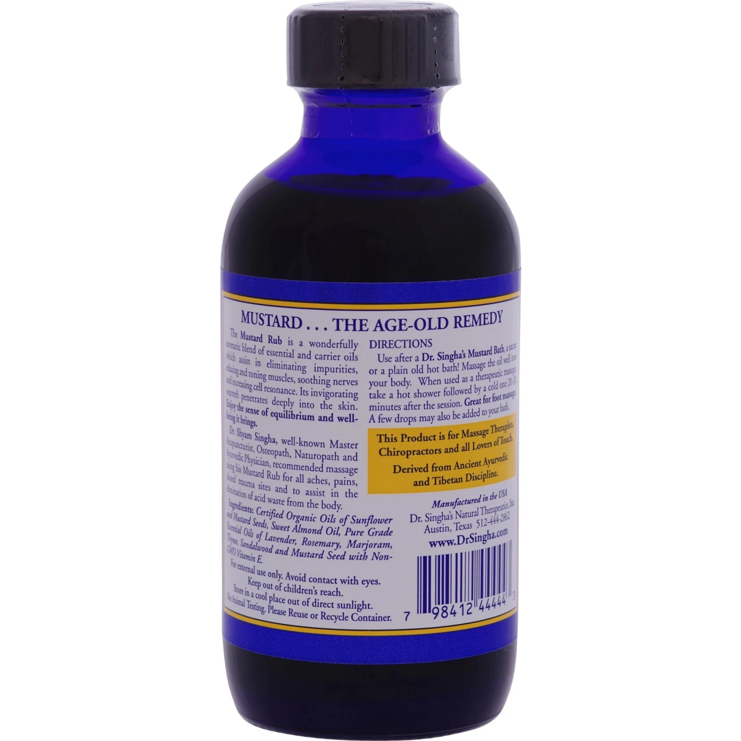 Dr. Singha's Mustard Rub (4 Fl Oz) #16531 4 Dr. Singha's Mustard Rub (4 Fl Oz) #16531 - Image 2