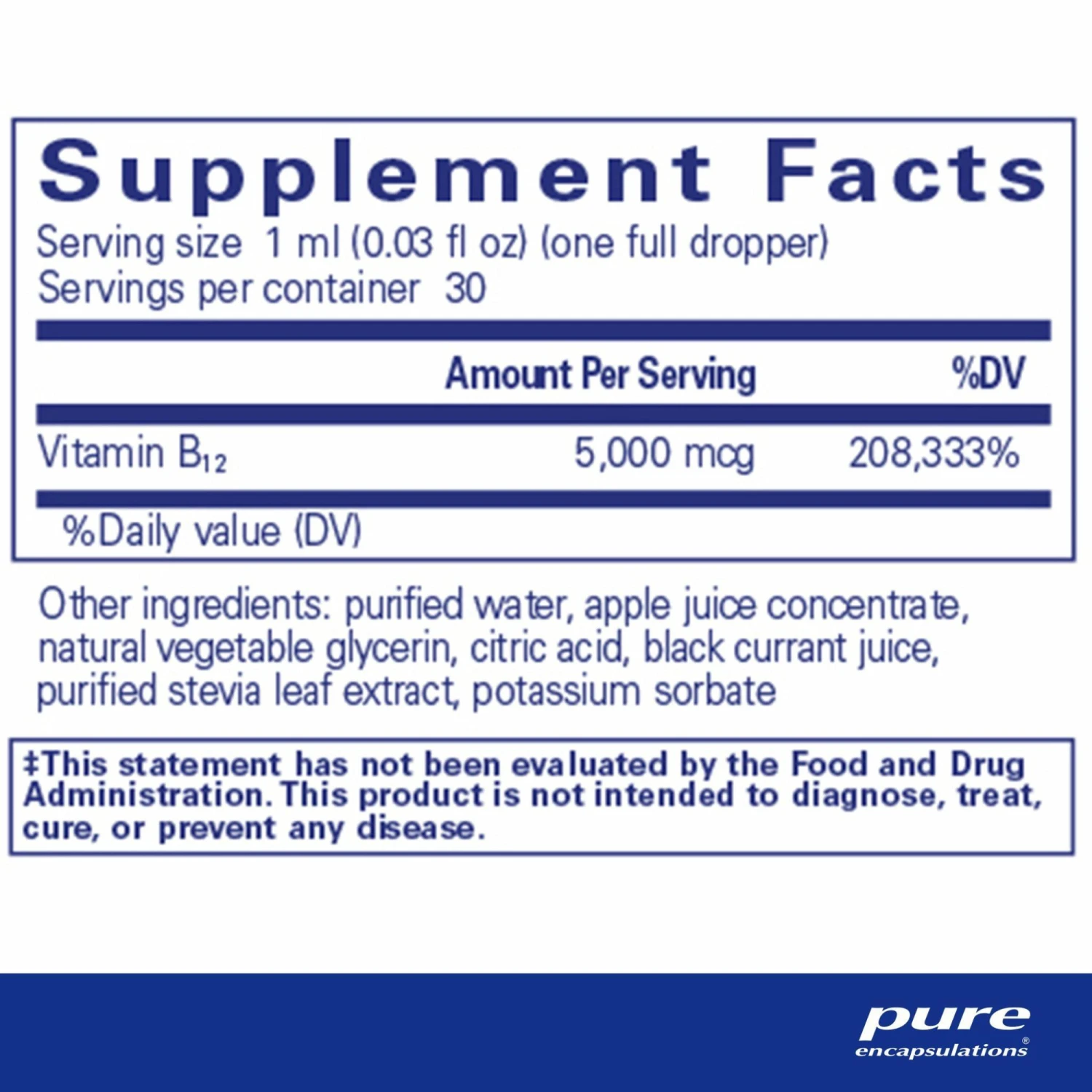 Pure Encapsulations B12 5,000 Liquid (1 Fl Oz) #10085784 4 Pure Encapsulations B12 5,000 Liquid (1 Fl Oz) #10085784 - Image 2