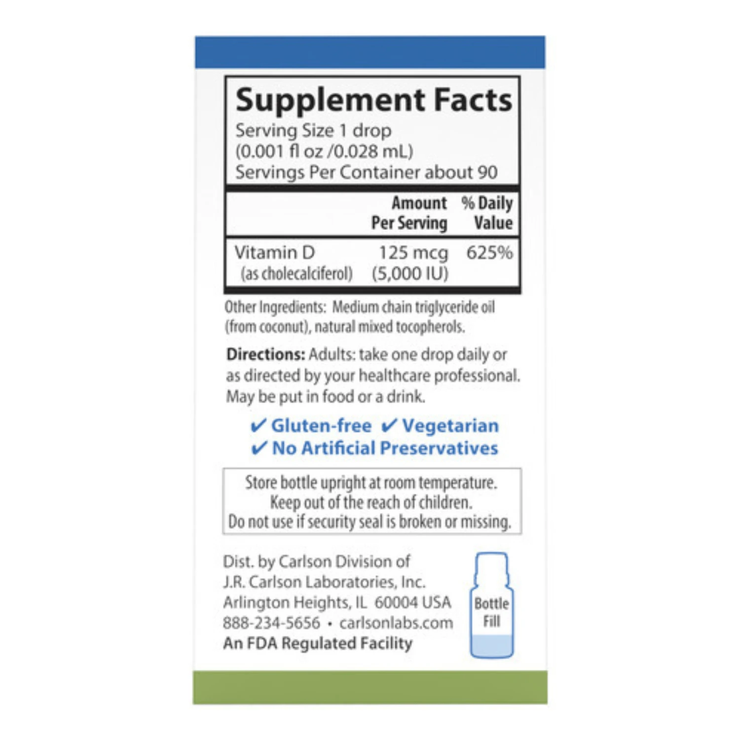 Carlson Super Daily D3 5000 IU Drops (2.54 Ml) #10086885 4 Carlson Super Daily D3 5000 IU Drops (2.54 Ml) #10086885 - Image 2