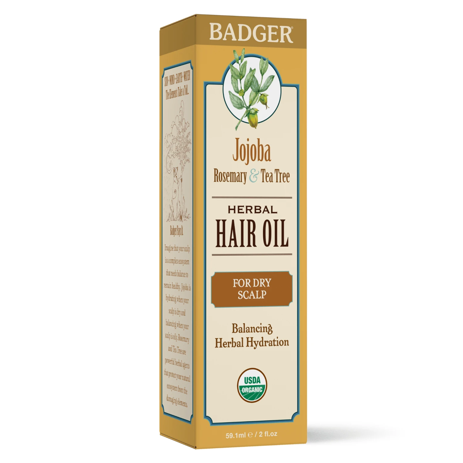 Badger Jojoba Herbal Hair Oil (2 Fl Oz) #10069663 4 Badger Jojoba Herbal Hair Oil (2 Fl Oz) #10069663 - Image 2