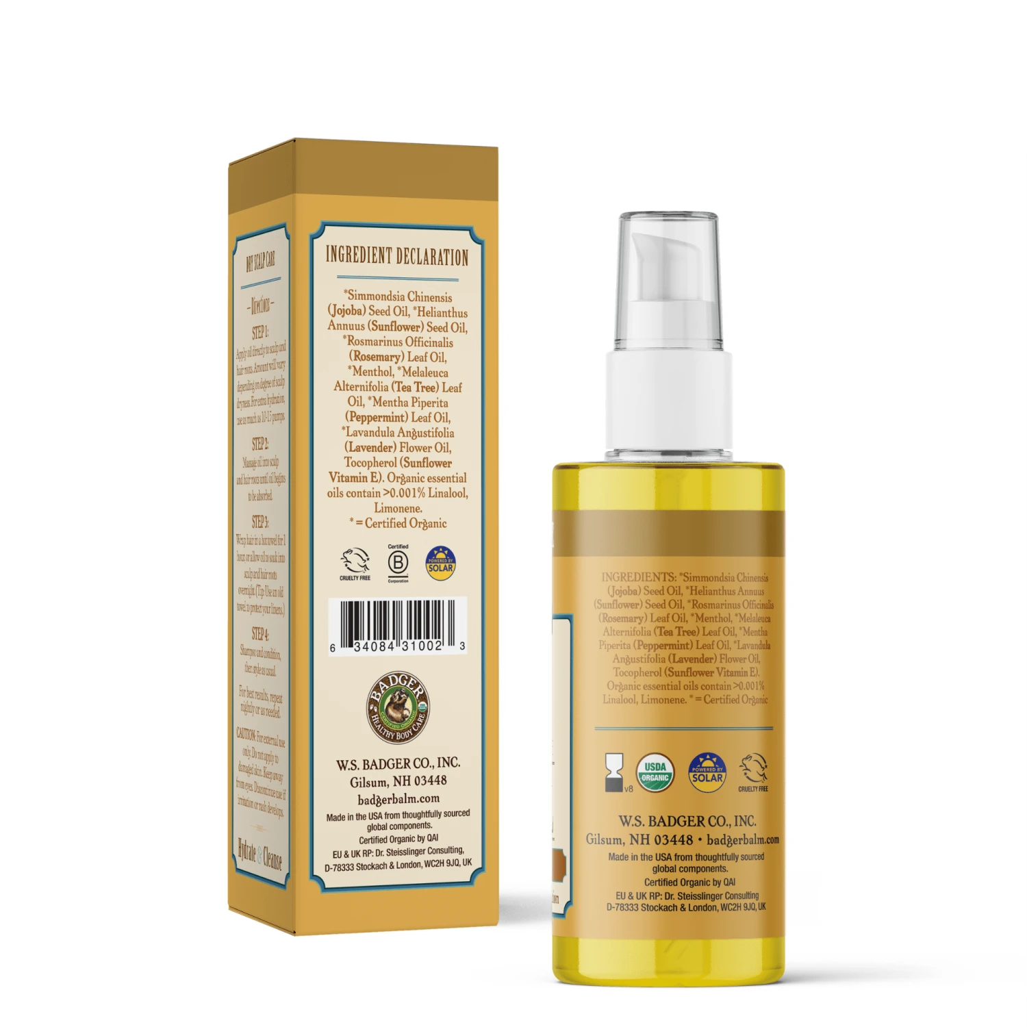 Badger Jojoba Herbal Hair Oil (2 Fl Oz) #10069663 5 Badger Jojoba Herbal Hair Oil (2 Fl Oz) #10069663 - Image 3