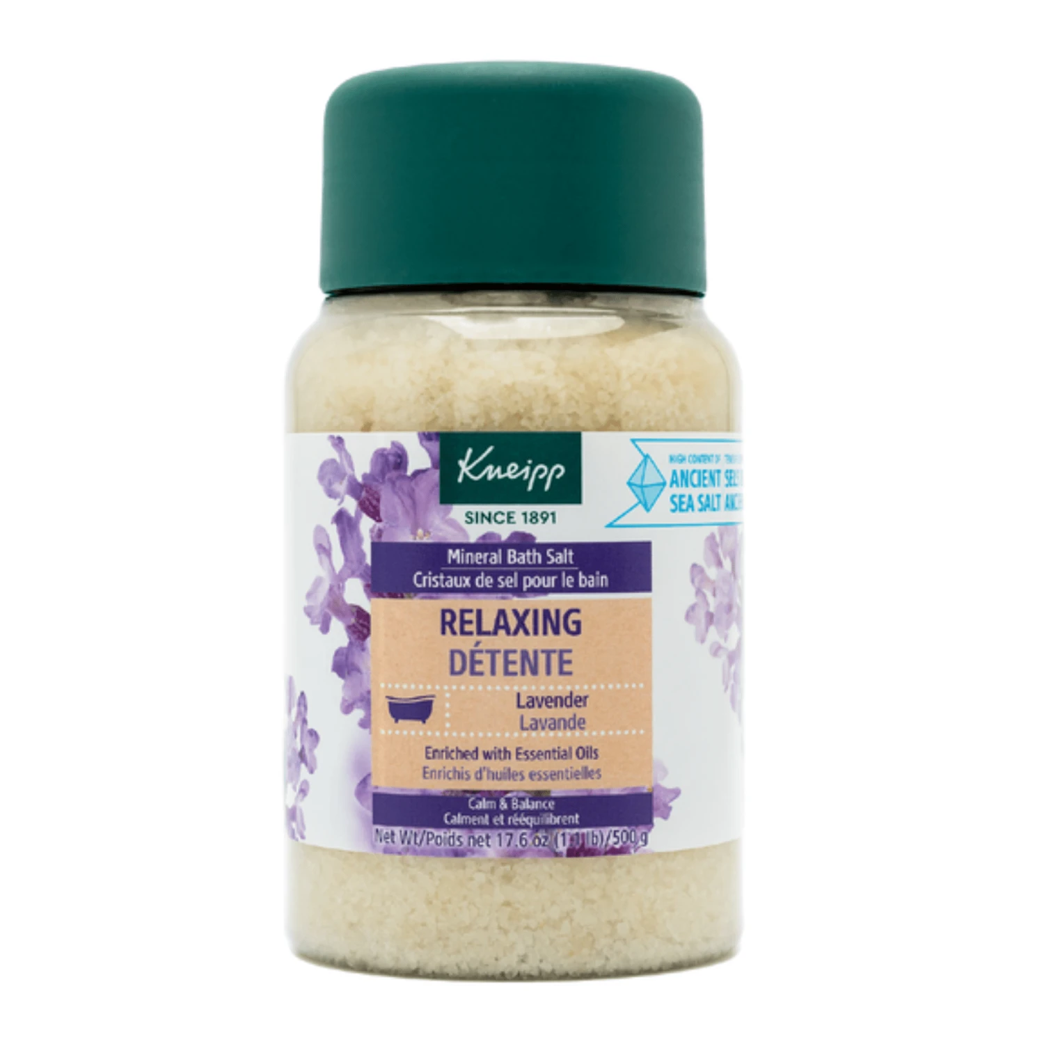 Kneipp Lavender Relaxing Mineral Bath Salts (17.6 Oz) #1099 3 Kneipp Lavender Relaxing Mineral Bath Salts (17.6 Oz) #1099