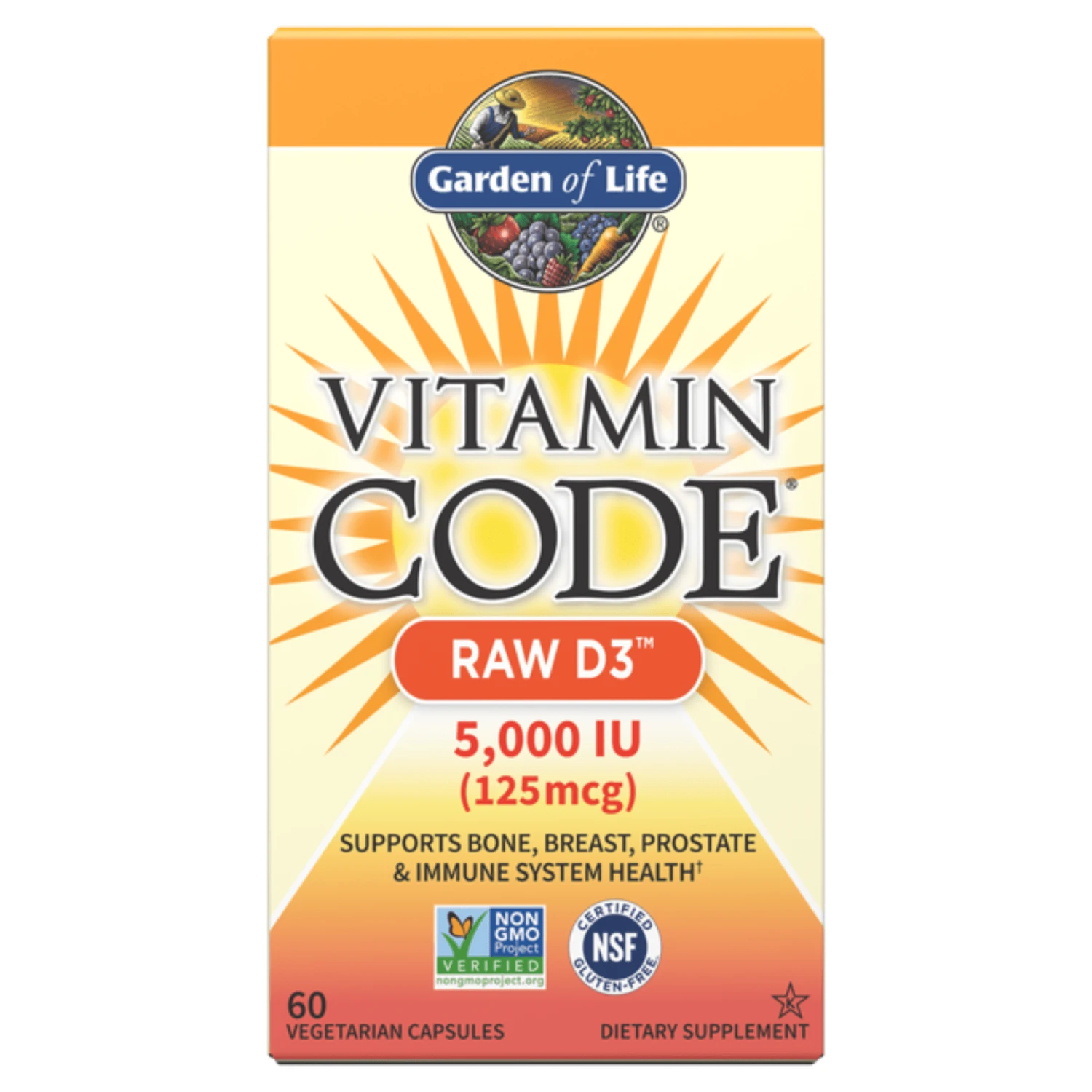 Garden Of Life Vitamin Code Raw D3 5000IU (60 Count) #10071158 3 Garden Of Life Vitamin Code Raw D3 5000IU (60 Count) #10071158
