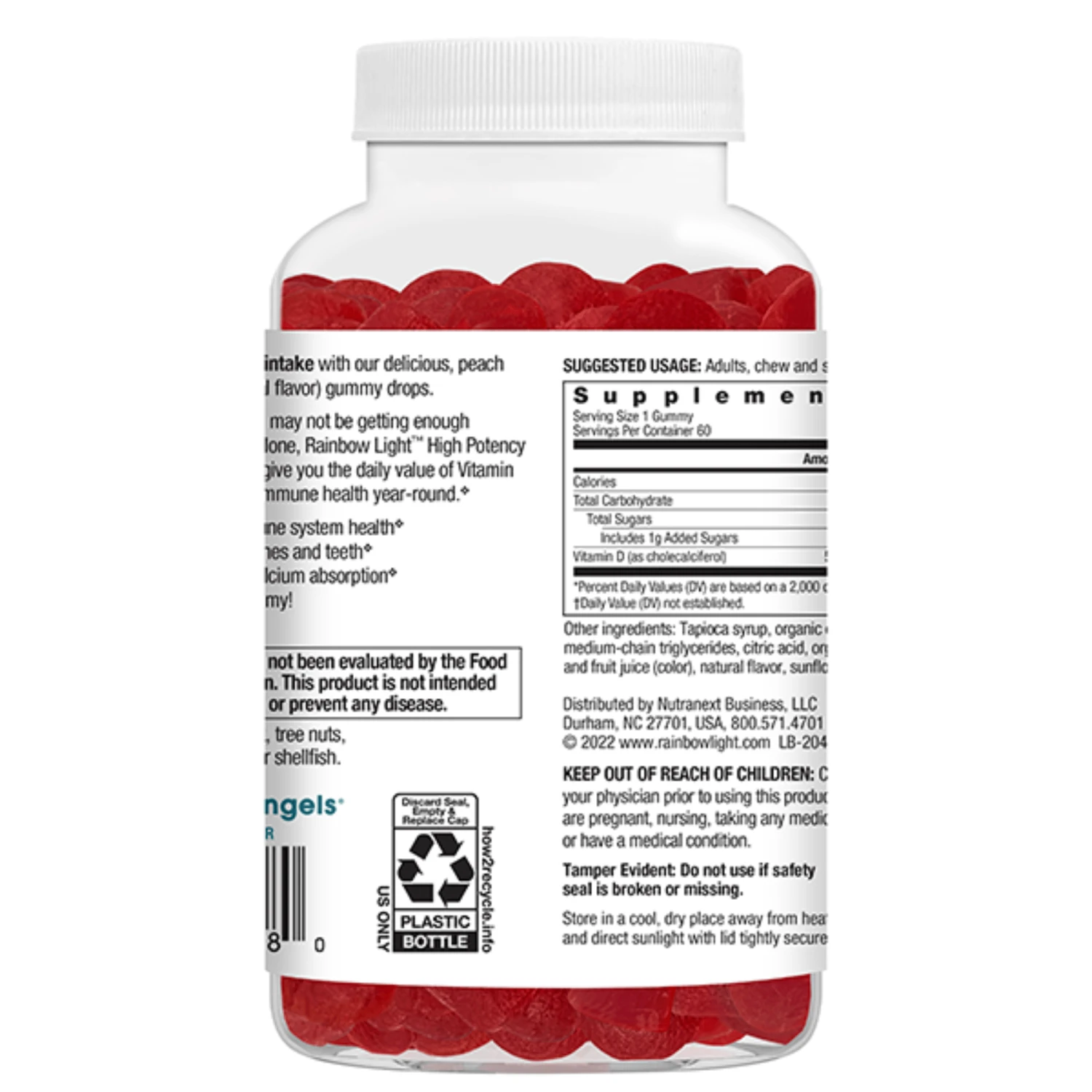 Rainbow Light High Potency Vitamin D3 2000IU Gummies (60 Count) #10086798 4 Rainbow Light High Potency Vitamin D3 2000IU Gummies (60 Count) #10086798 - Image 2