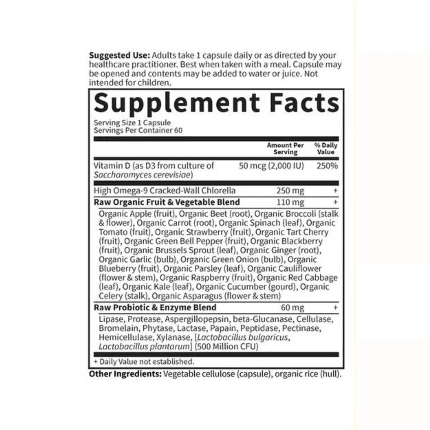 Garden Of Life Vitamin Code Raw D3 2000IU (60 Count) #10071156 4 Garden Of Life Vitamin Code Raw D3 2000IU (60 Count) #10071156 - Image 2